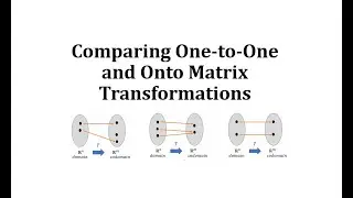 Comparing One-to-One and Onto Matrix Transformations