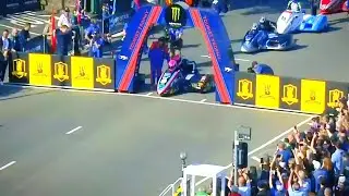 menegangkan dan menabjubkan cuplikan race sidecar tt isle of man