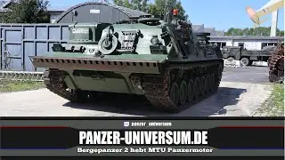 Bergepanzer 2 hebt & verlegt eine Leopard 1 Antriebseinheit - Museum Uffenheim