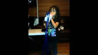 Little girl sings 
