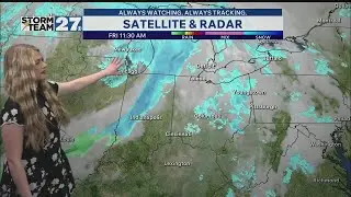 Snow showers developing Friday afternoon