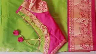 Very easy and beautiful paithani blouse back neck design /cutting and stitching /blouse designs /