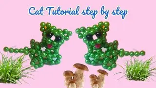Beaded  cat#பாசி/மணியில் பூனை🐱#Beaded cat tutorial step by step# #how to make beaded beautifulcat