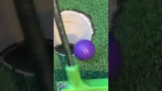 Mini golf ball going down a tunnel because we finished mini gulf
