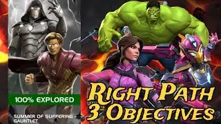 Summer of Suffering Gauntlet Right Path Full Solo + 3 Objectives - MCOC