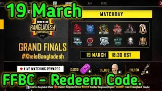 19 March redeem code. Free fire today redeem code . BANGLADESH CHAMPIONSHIP Redeem Code. free fire.
