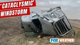Truck driver avoids death after semi blows over on Kansas highway