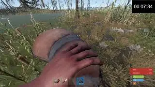 Rust (WR) Cloth Self Grown Any% 11m 48s. Timer starts at 2:07