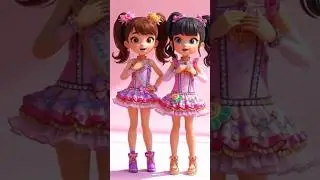 Happy Girls #animation #trending #fyp #ytshorts #dancevideo #cute #musicvideo #friendship