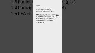 Thema Latein: Partizipien