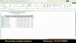 Excel Chapter 1 Mid-Level 2 - Real Estate Sales Report | Exp22_Excel_Ch01_ML2_Sales | Exp25_Excel