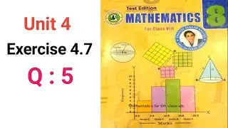 #Maths Class 8 | Unit 4 | Exercise 4.7 | Q 5 | Sindh Textbook board