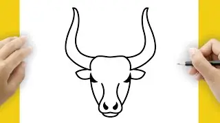 How to draw a bull head easy step by step