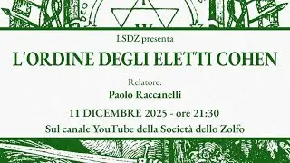 L&rsquo;ORDINE DEGLI ELETTI COHEN con PAOLO RACCANELLI