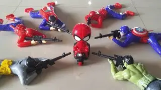 UNBOXING TOY APTAIN AMERICA BATMAN SUPERMAN SPIDERMAN HULK BIKER ARMYS