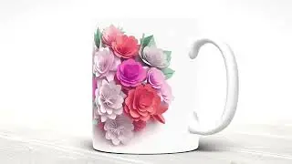 3D flower mug sublimation