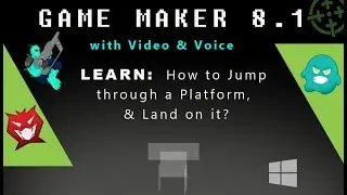 Game Maker 8.1: How to Jump through a Platform, & Land on it?