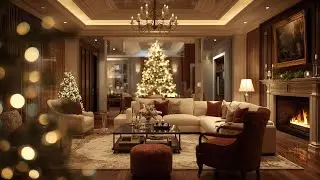 Cozy Winter Holiday R&B Ambience ❄️ Fireplace Crackles + Smooth R&B Soundscape