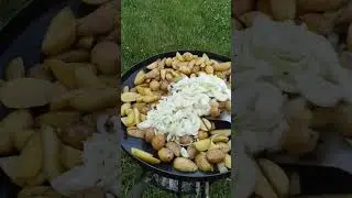Potatoes fried on fire #food #easyfood #recipe #cooking #potatoes #foodonfire #alegusterfood