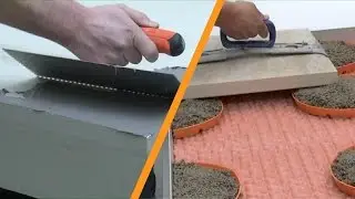 Structure de balcon : pierres naturelles simplement pos&eacute;es sur des syst&egrave;mes de plots avec drainage