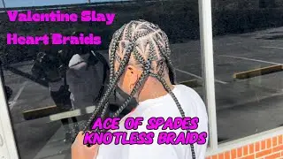 Heart Braids:| Ace of Spades Knotless💘