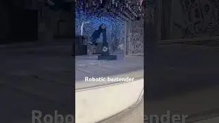 Robotic bartender at the bionic bar on Royal Caribbeans Oasis of the Seas