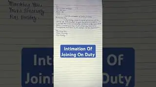Intimation Of Joining Letter #intimationletter #mintossmood
