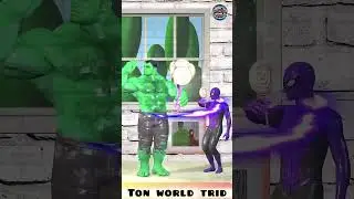 Spider-Man vs. Hulk: The Battle for the GIANT Candy! 🍭💥 #hulk #marvel #shortsfeed #spiderman #gta