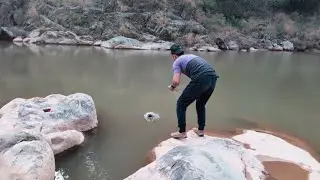 Wild River Camping & Fresh Fish Catch in the Forest!