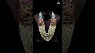Light weight beads jewellery designs in gold#beads#pearls#pearl#jewellery