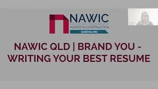NAWIC QLD Webinar | Brand You - Resume Writing