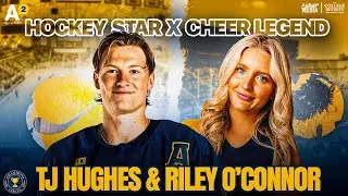 Michigan Hockey & Cheerleading STARS TJ Hughes & Riley O&rsquo;Connor TAKEOVER Ann Arbor!