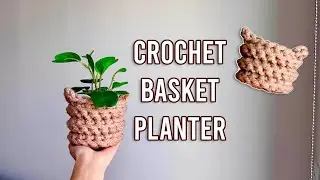 EASY Crochet Basket/Planter Tutorial | Using i-cord