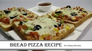 Bread Pizza Recipe in Hindi by Cooking with Smita - How to make Bread Pizza on Tawa