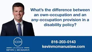 What's the difference between an own-occupation and any-occupation provision in a disability policy?