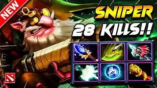 28 Kills SNIPER DOTA 2 Gameplay | Dota 2 SNIPER Gameplay | Sniper Carry Build Pro Gameplay 7.39