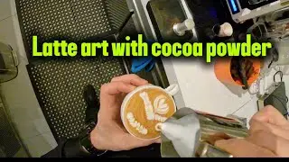 Latte art with cocoa powder/ Art comes easily 