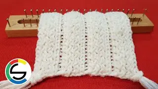 Knitting Board for Beginner Pattern 011 : Loom Knitting for Scarf, Afghan (CHIC Studio)