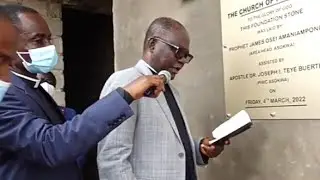 Foundation Stone Laying of the new Atonsu Area Mission House. Laiyed By: Prof. J O Ameniampong 🙏🙏🙏