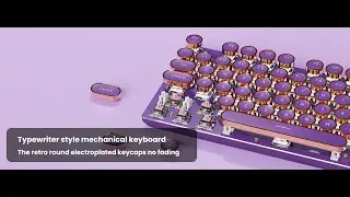 Retro Typewriter Gaming Keyboard ⌨️🔥 | EWEADN V20 Mechanical Keyboard Review (Pink Switches) #tech
