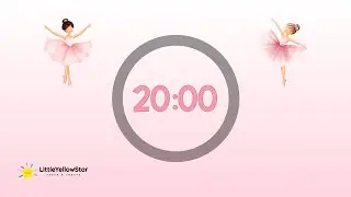 Calm Ballerina Timer &ndash; 20 Minutes Countdown With Gentle Music | Cute Kids Timer