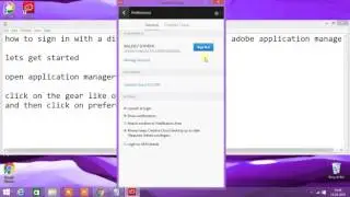 How to sign in with a different adobe id on Adobe's application manager?