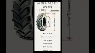 Tractor Tyre Size Description #tractor #shorts #tractorvideos #tractorlover #agriculture #agri