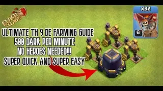 BEST TH 9 DE FARMING GUIDE - NO HEROES -Learn how to farm super EASY and super FAST - Clash of Clans