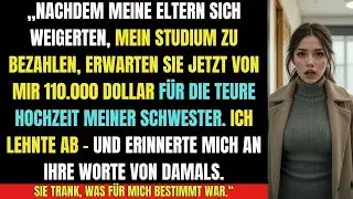 „Meine Eltern verweigerten mein Studium – und fordern jetzt 110 000 € für Jessicas Luxus Hochzei