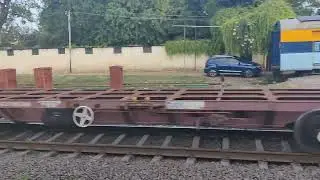 Empty Flat Wagons hauled by WAG7 28153