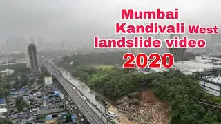 Mumbai: Landslide Western Express Highway  in Kandivali || 2020 Mumbai video