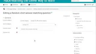 Moodle 3+ random short answer matching question