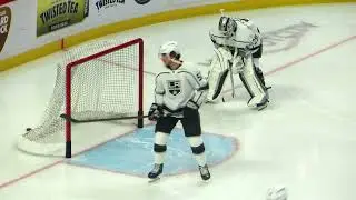 Quick and Copley during pre-game warm-up at the Kings @ Senators hockey game