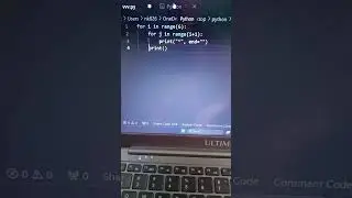 star ⭐ pattern print in python 💻 #pythondatastructure #python #aktu #b.tech #coding #vscode #loops